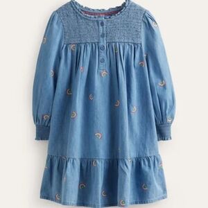 Mini Boden Shirred Rainbow Dress